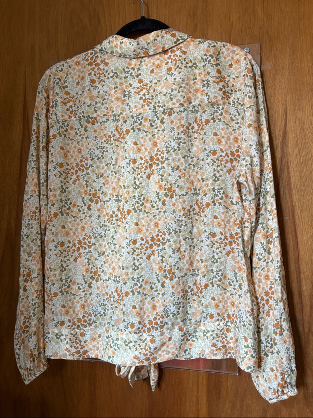 LC Lauren Conrad Button Down Floral Tie Waist Blouse - Picture 9 of 9